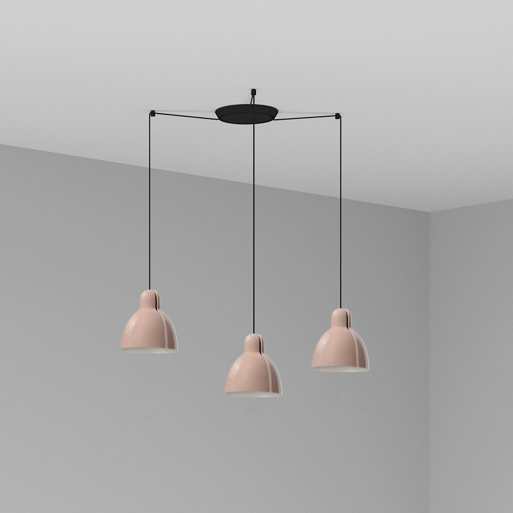 Faro Venice 3 Light Pink Cluster Drop Pendant Lamp