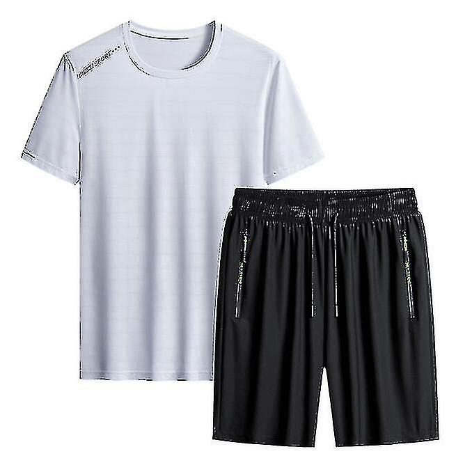 Men's 2 Pcs Workout Clothes Athletic Shorts Shirt Set