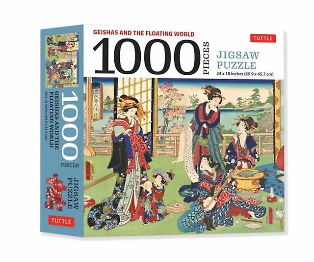 Geishas والعالم العائم 1000 قطعة بانوراما اللغز كتاب غلاف عادي