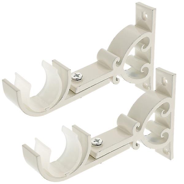 2pcs Curtain Bracket Adjustable Curtain Rod Holder Replacement Wall Rod Hook
