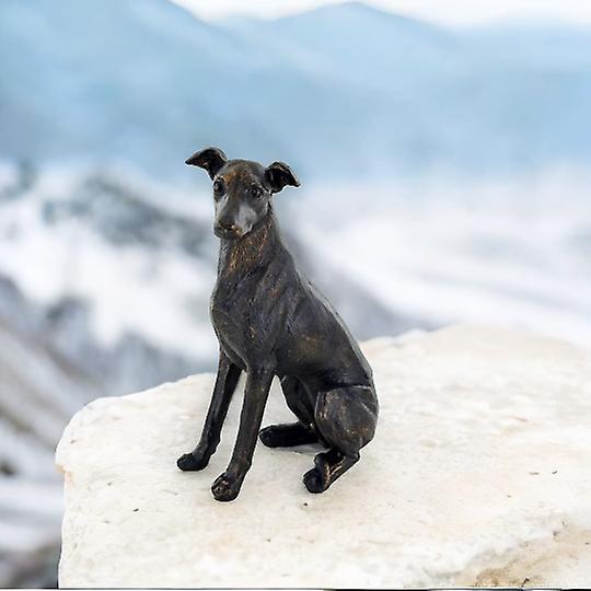 Whippet Sitting Sculptures & Statues