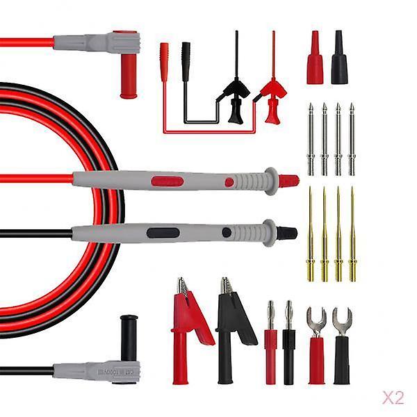 2 Set Multimeter Multi Meter Banana Plug Test Lead Probe Kit Set P1503D