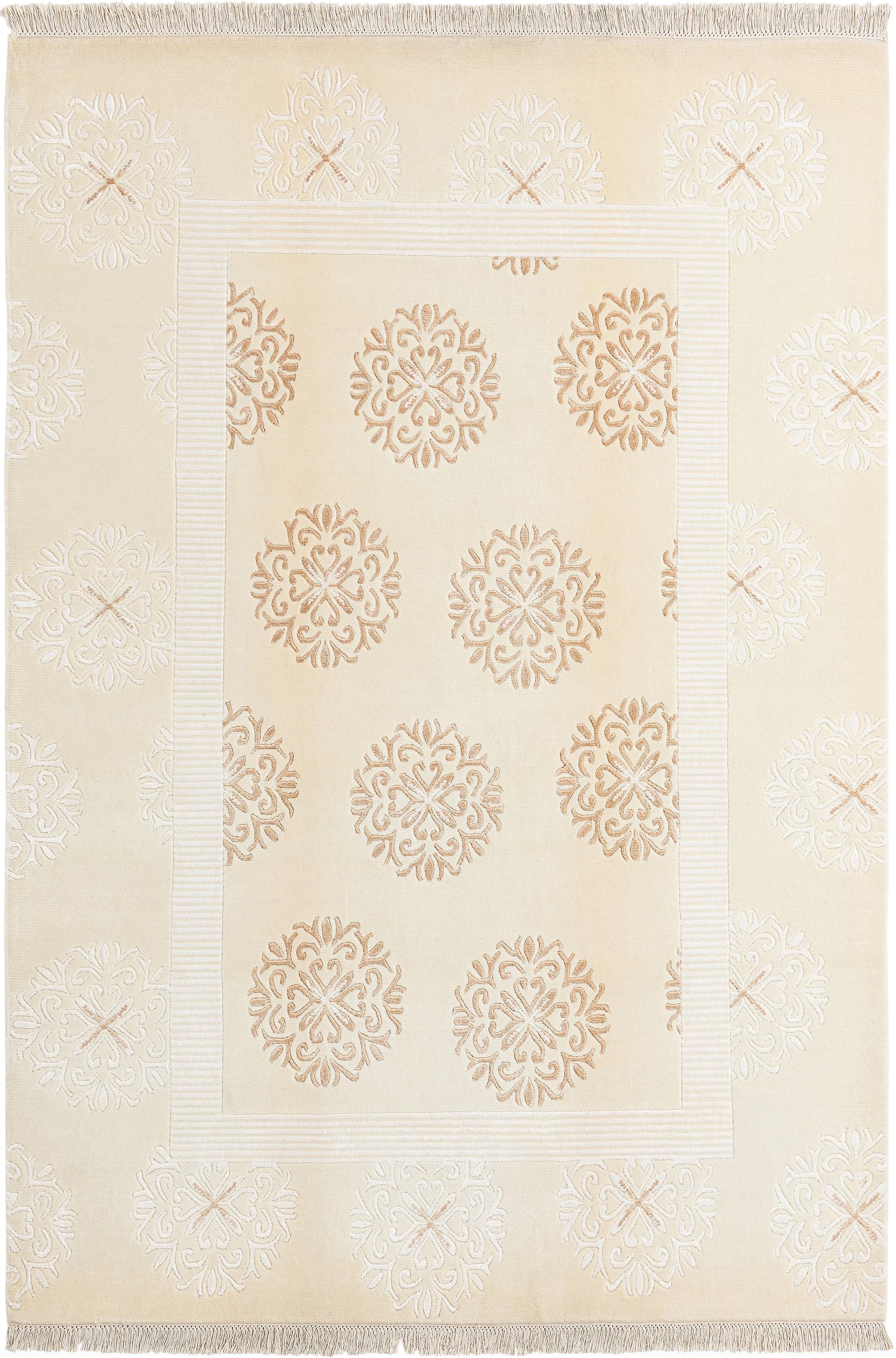 Hadorn Darya-印度 170x251 带奶油色手摇织机印度地毯