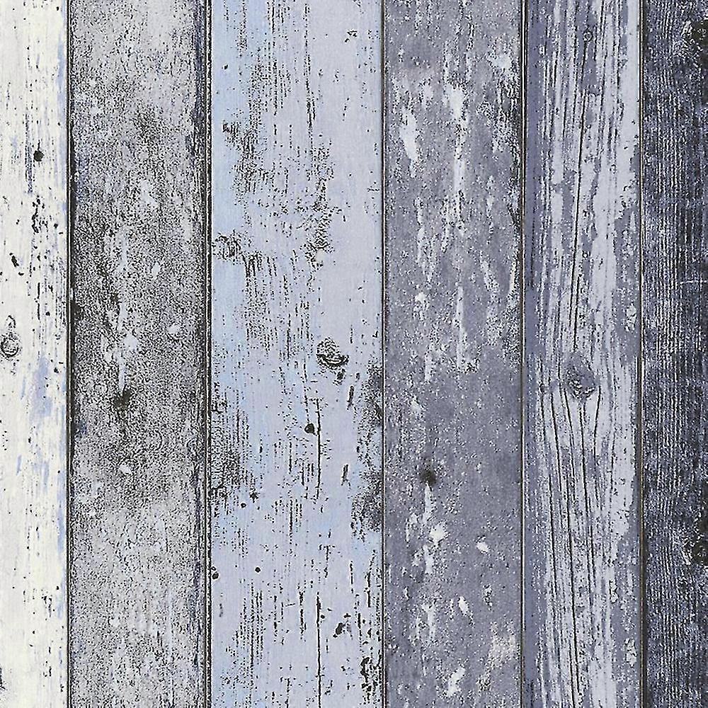 Distressed Holz Panel Wallpaper AS Schöpfung