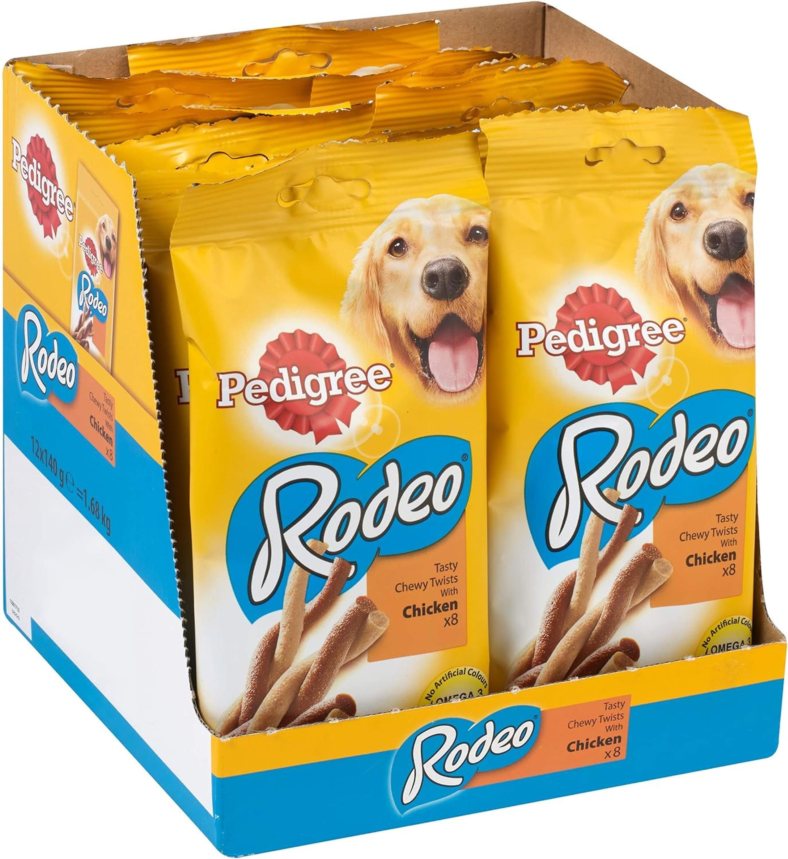 Pedigree Rodeo 鸡肉狗零食 7pk x 12 箱