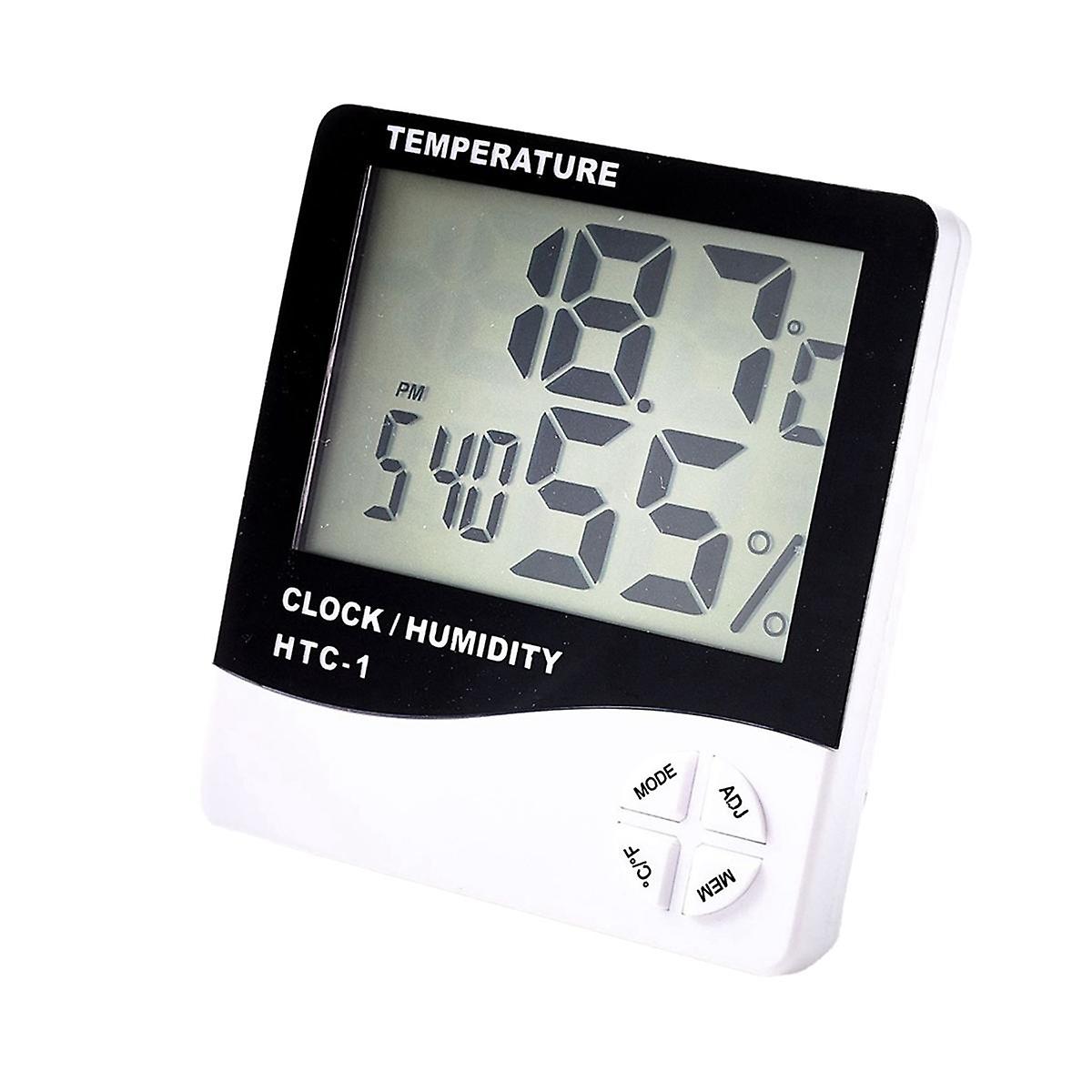 Digital LCD Indoor Outdoor Room Electronic Temperature Humidity Meter Weather Station Alarm Clock 4