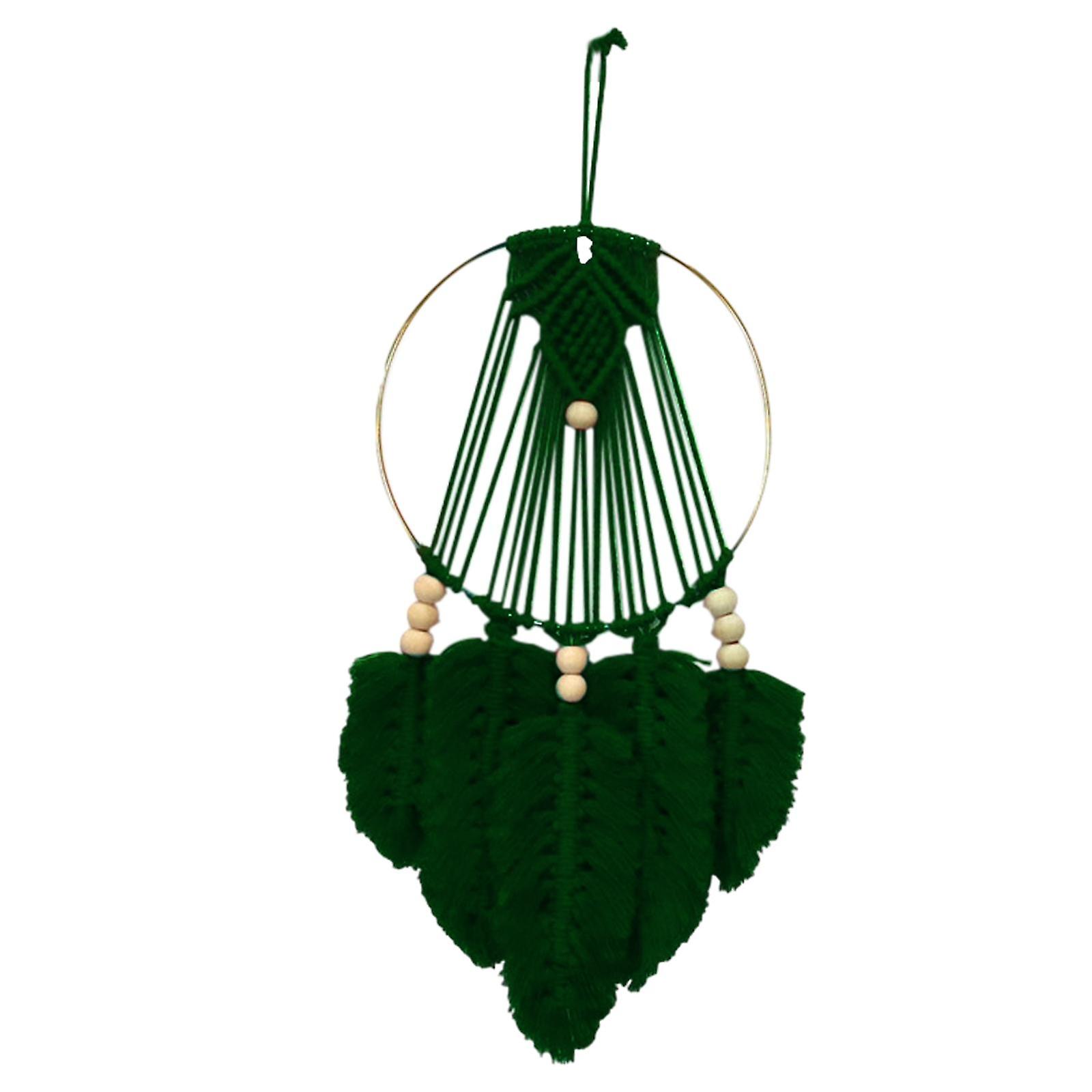 Makramee Wandbehang Party Wandbehang Wohnzimmer Ornamente Gewebter Wandteppich rot