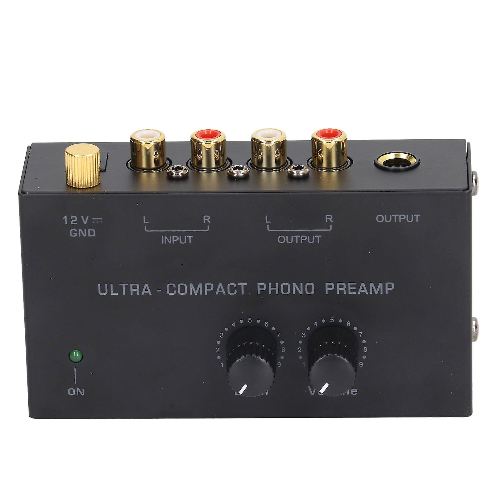 Professional Sound Mixer PP500A Vinyl Record Player Preamplifier Active RIAA Balanced for Clubs Bars 100‑240V US Plug 