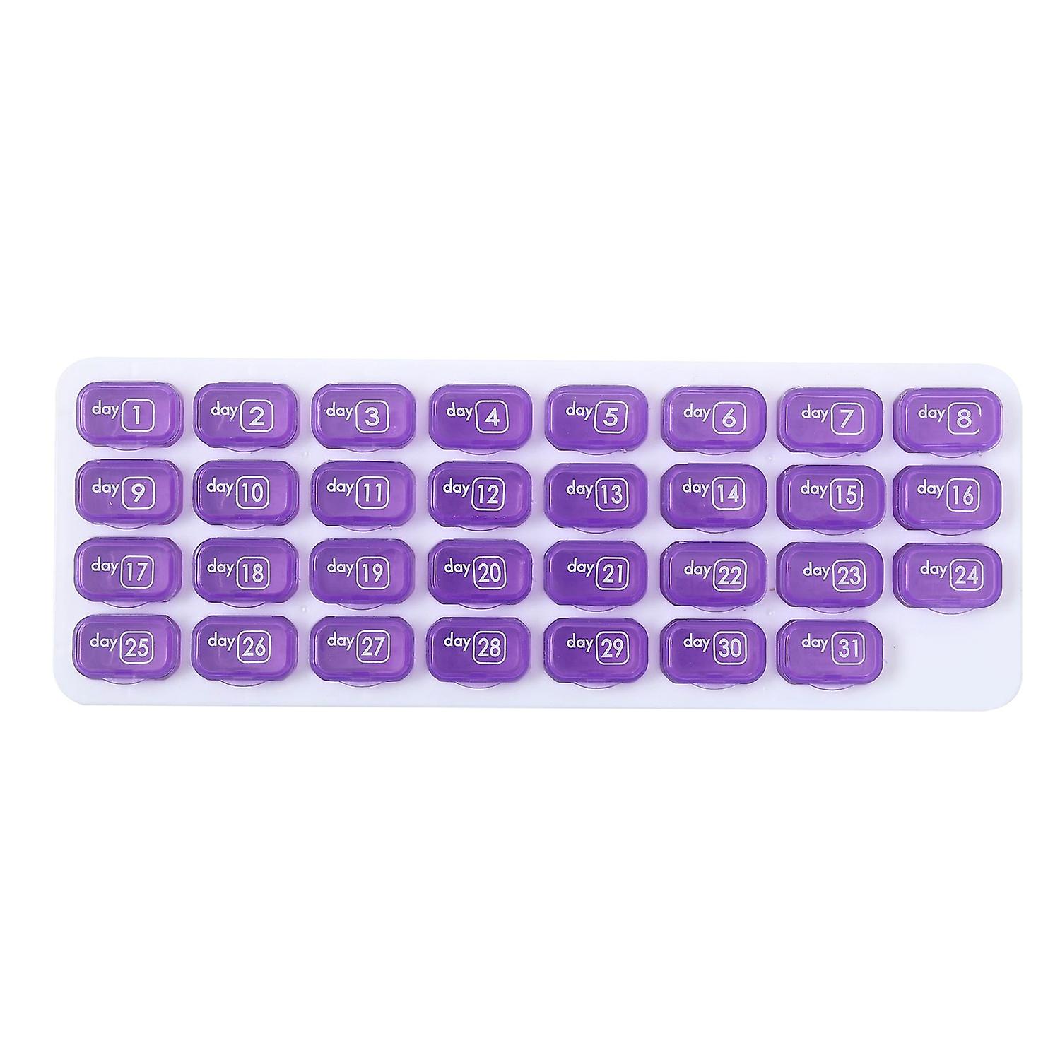 Pill Seal Box Compartment Good Sealing Easy Access No Taste Streaming 31-Grids Keyboard Portable Pil