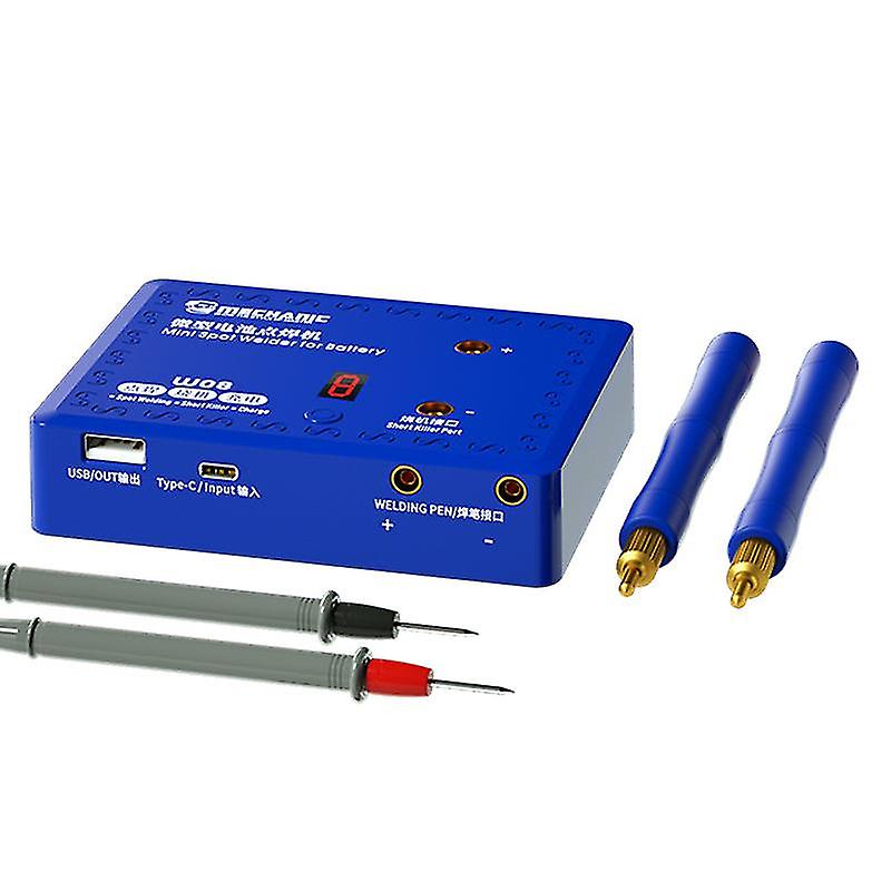 Mechanic W08 Mini Precision Spot Welding Machine 8 Gears Multiple Uses Charger/spot Welding/detect Fault 3 In 1 Welding Machine