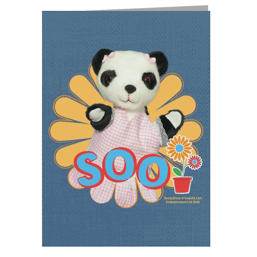 Sooty Soo Flower Greeting Card