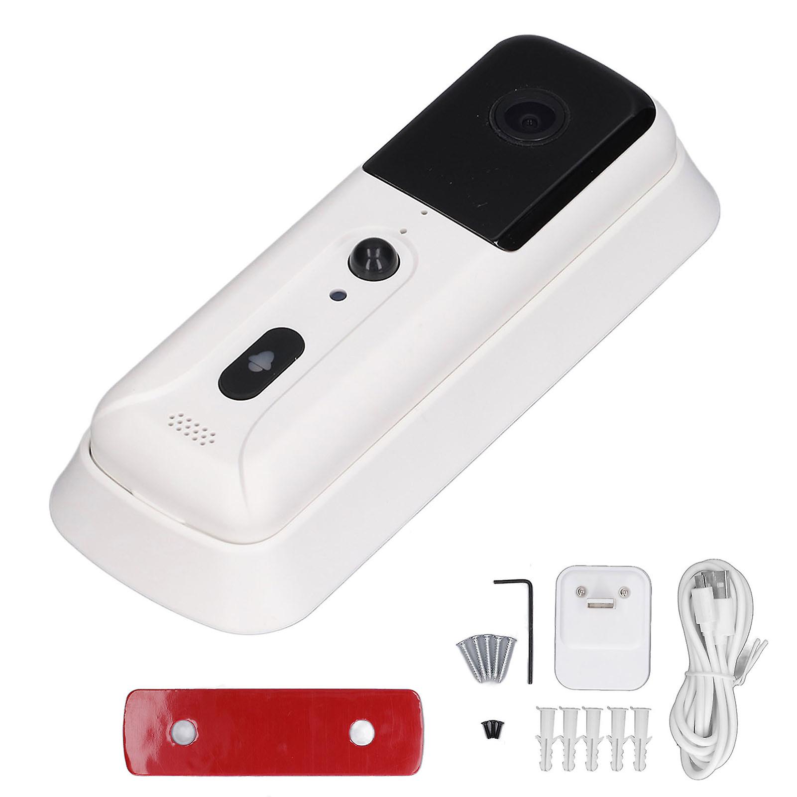 Wireless Doorbell Camera 1080p HD 2MP Built in PIR 145° Wide Angle Infrared Night Viewing Remote Monitoring Video Doorbell