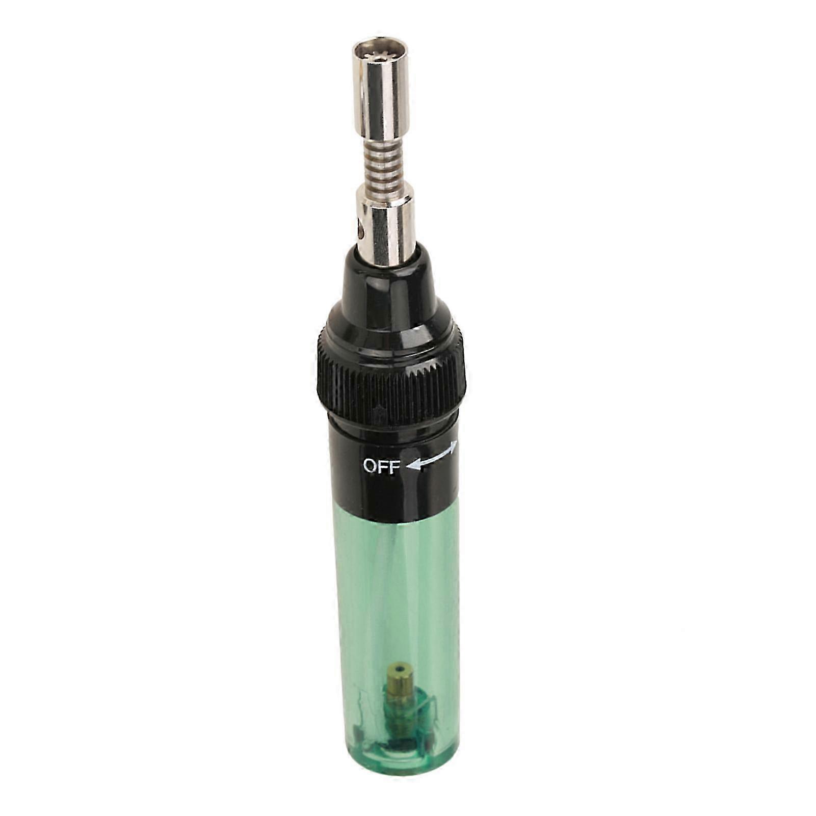 Cordless Butane Gas Blow Torch Soldering Iron Gun Welding Pen Tool 1300℃ (Green)