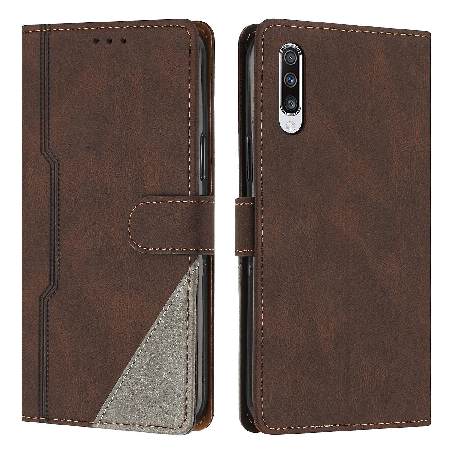 Leather Magnetic Clasp Case with Flip Wallet Stand Function Cover for Samsung A70