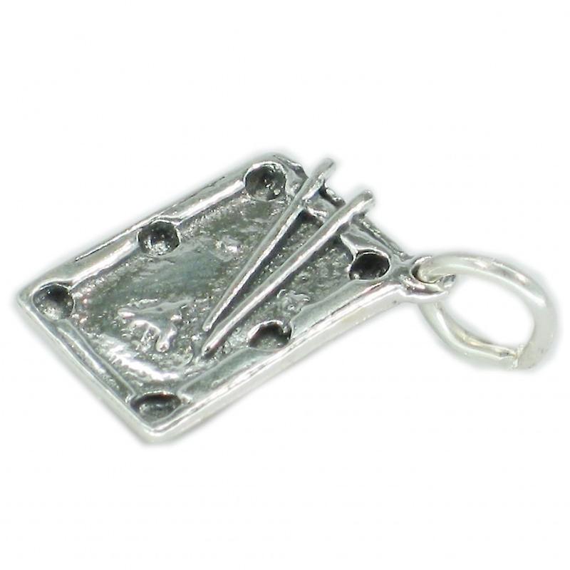 Pool Snooker Table Sterling Silver Charm .925 X 1 Charms