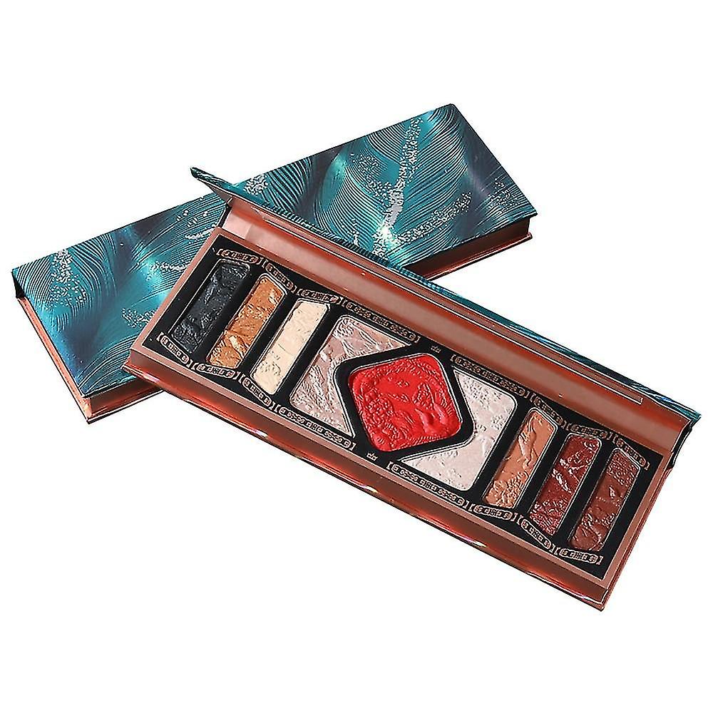 Eye Shadow 9 Color Eyeshadow Palette Pearly Sequins Luxury Ancient Relief Flower Eye Shadow|eye Shadow