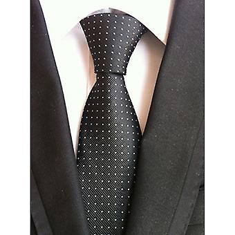 New Fashion Striped Plaid Men's Tie Red Blue Gray Classic Ties Leisure Formal Wedding 8cm Silk Tie