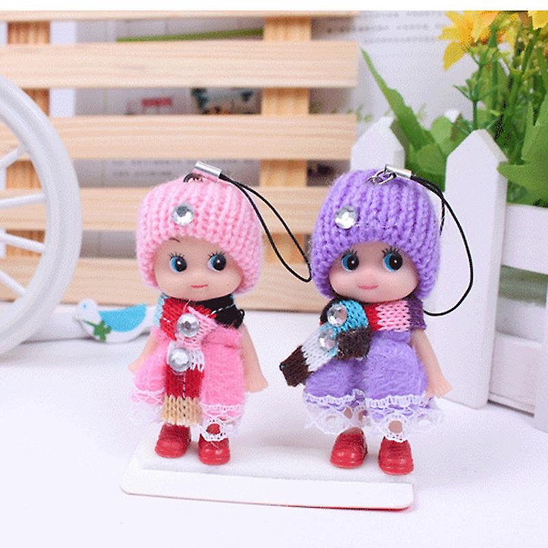 Plush Dolls Keychain Soft Stuffed Toys Keyring Mini Plush Animals Key Chain Baby