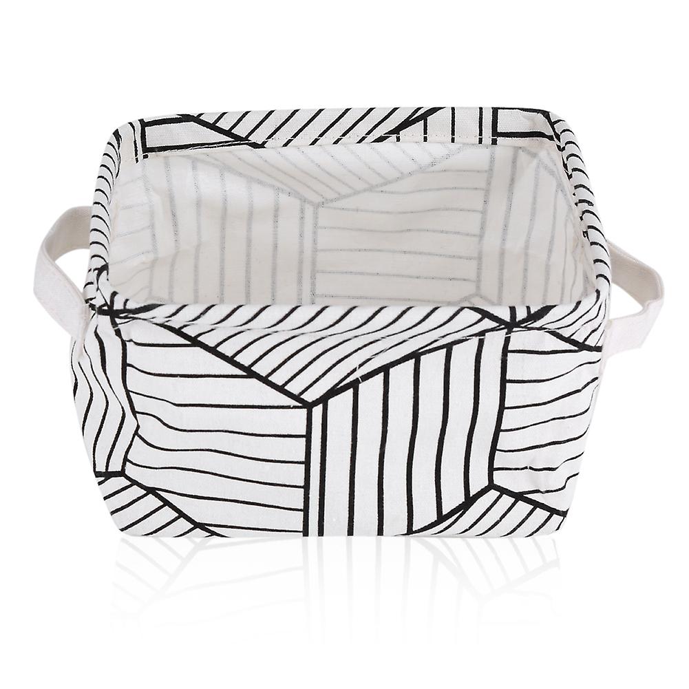 Foldable Convenient Storage laundry Box Basket Keep Table Tidy Decor White Geometry