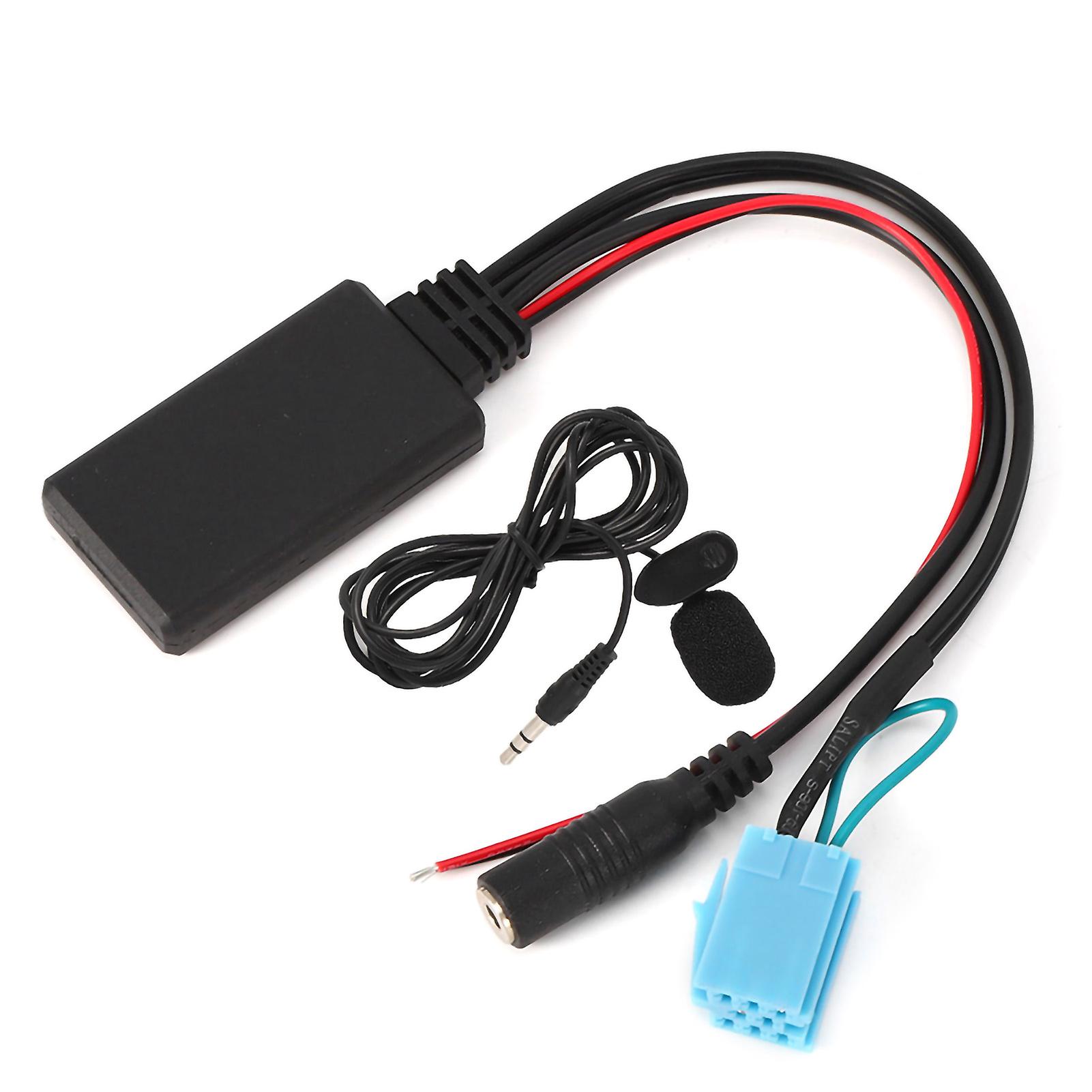 8Pin Bluetooth AUX IN Cable Adapter with Microphone Handsfree Calling for Smart Fortwo 450 Car Audio Input Compatible