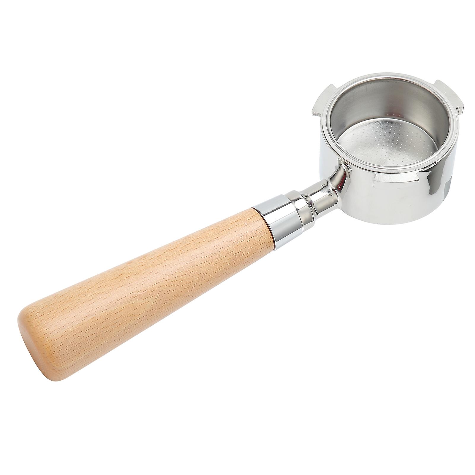 3 Ear Coffee Bottomless Portafilter Coffee Machine Handle Filter Holder for Delonghi Machine CoffeewareBeech Handle 51mm