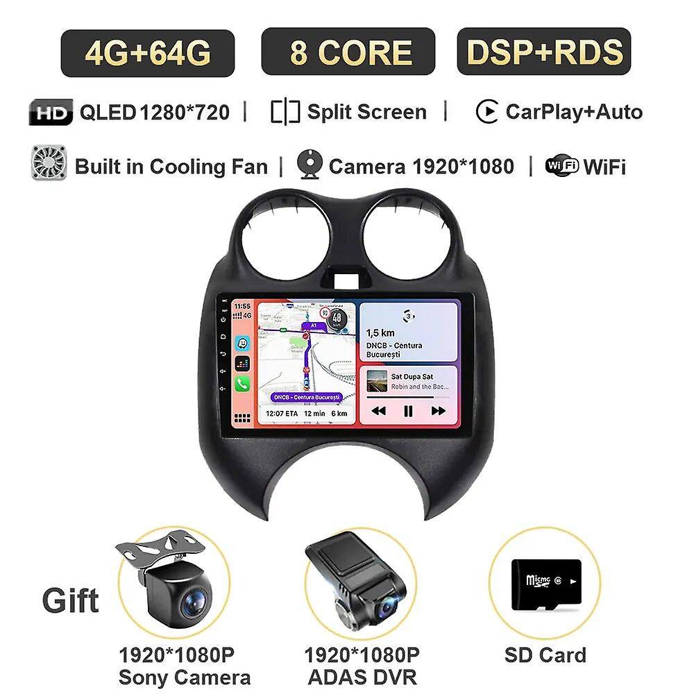 Android 13 Auto Raido für Nissan März K13 2010 - 2013 Auto Autoradio Navigation Multimedia Video Stereo Monitor Player Fahrzeug