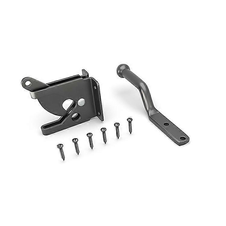 Metal bolt lock, black, with fixing screws provided