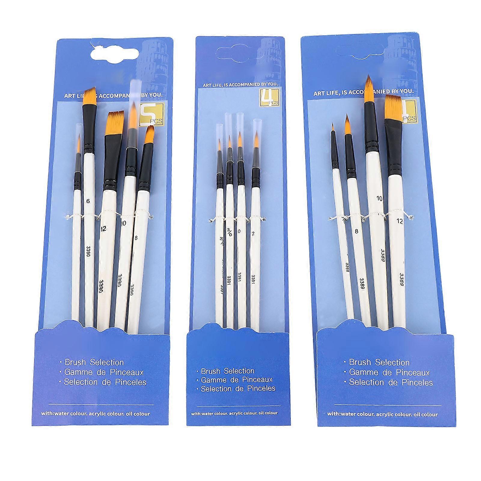 13pcs Acrylic Paint Brush Set Double Connection Aluminum Tube Birch Handle DIY Artist Paint Brush Set for Nail Face Painting