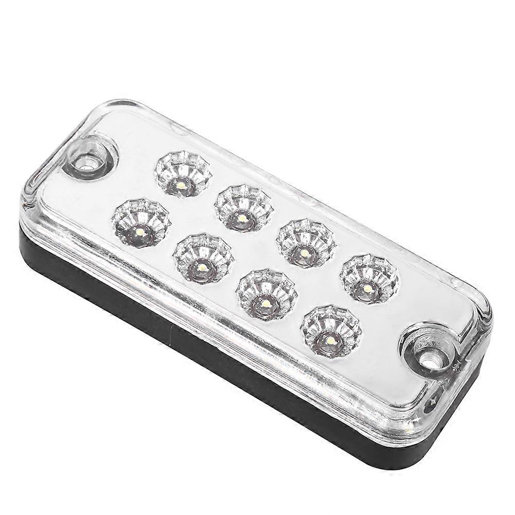 6pcs 8 LED Clearance Side Marker Light Indicator Lamp Truck Trailer Lorry White NO.79328