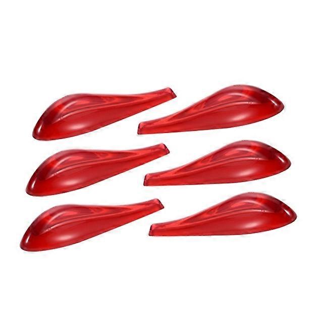 6Pcs Universal Car Front Bumper Lip Splitter Exterior Acrylic Fins Spoiler Stickers Kit for Car Body Auto Anti-Collision