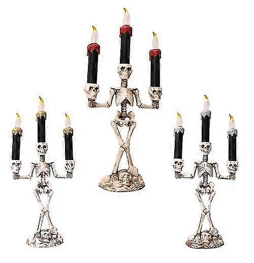 Triple Halloween Candles Electronic Flame