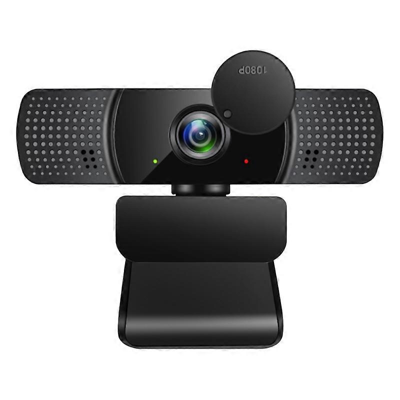 Webcam 1080P USB 2.0 Built-in Microphone for Video Conferencing Privacy Cover