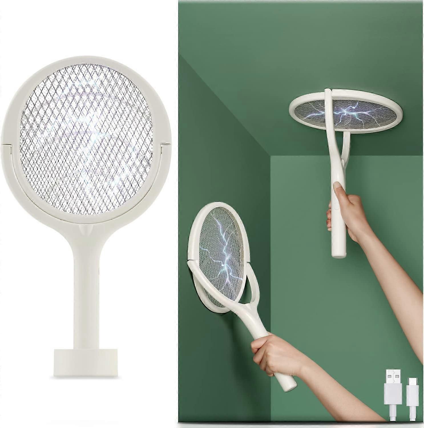 Rotating Head Electric Insect Racket, Electric Mosquito Racket, Electric Fly Swatter, Mosquito Killer Lamp