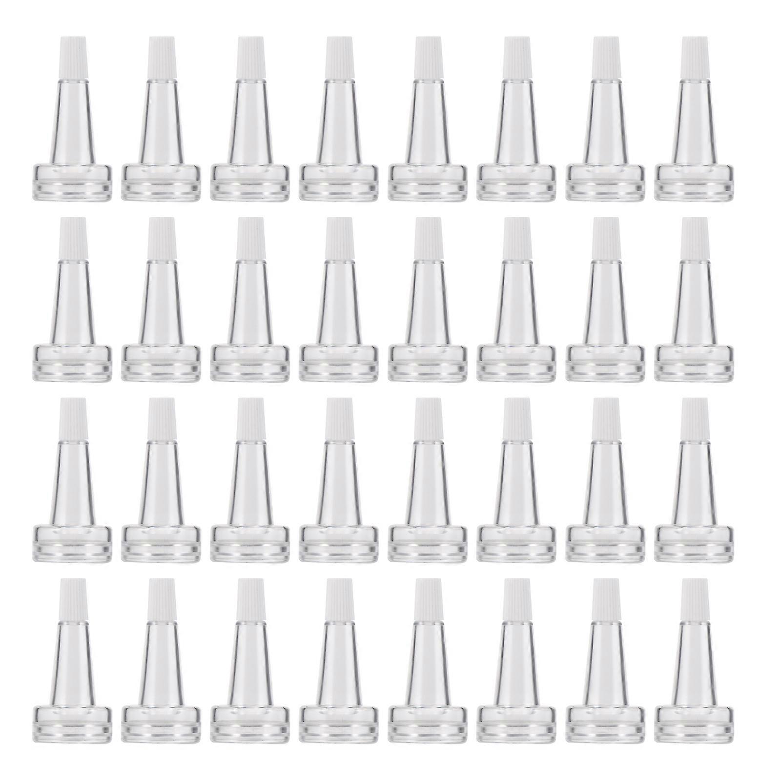 100Pcs Vial Bottles Essence Liquid Bottles Caps Transparent Plastic Caps