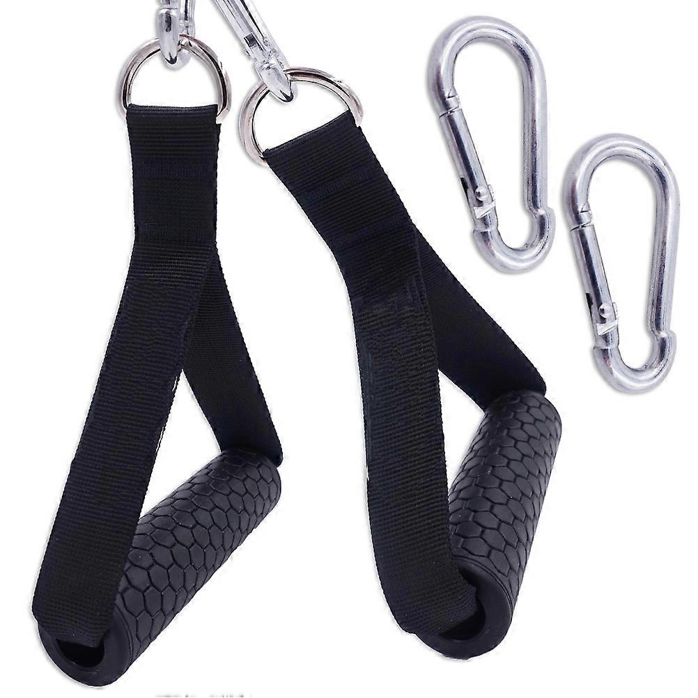1 Pair Resistance Band Handles Grips Cable Machine Attachments Tpr Handles Exercise Pull Up Bar Handle Grips For Home Gym