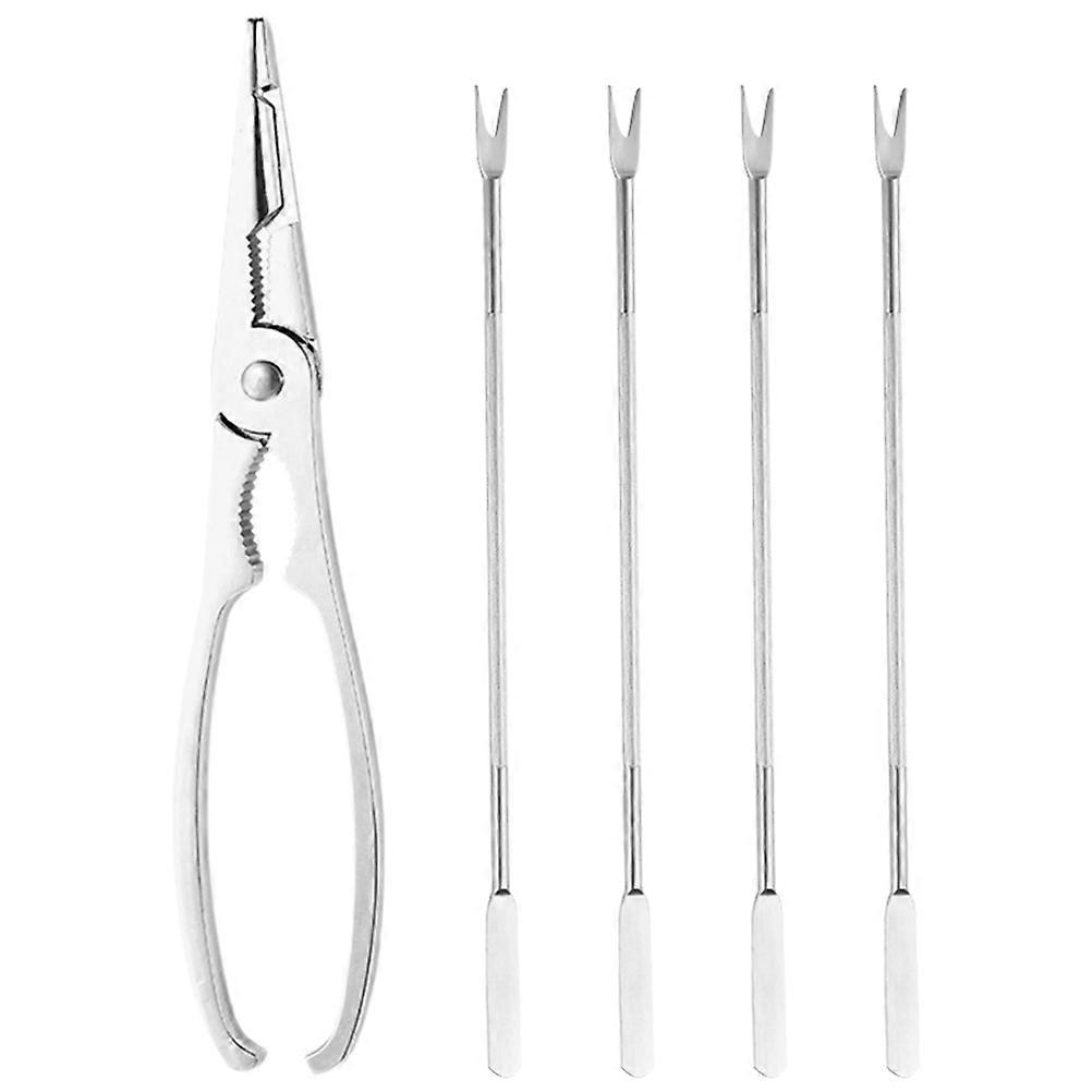 1 Set Lobster Crackers and Picks Set Crab Leg Cracking Tool Seafood Forks