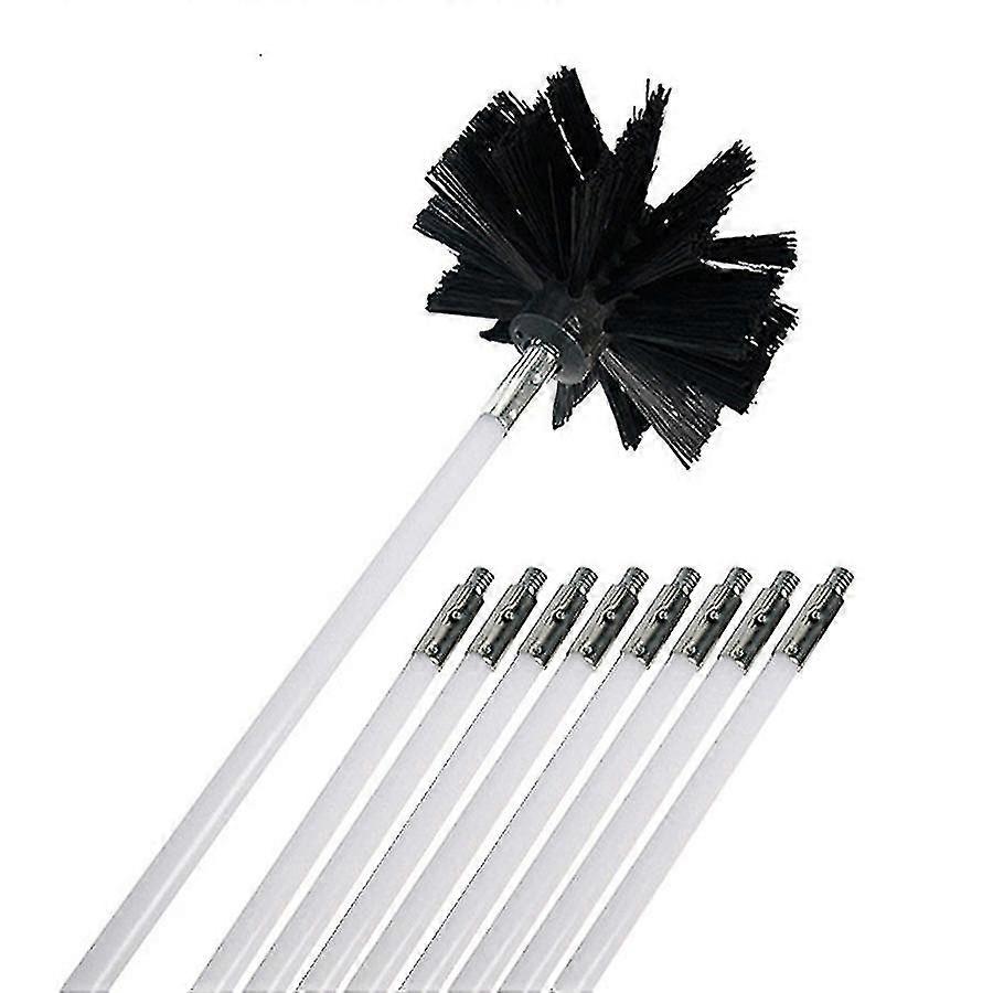 Barsinfi 2023 New Set Of 9 Pcs Drill Powered Chimney Cleaning Set Including Rods And Brushes