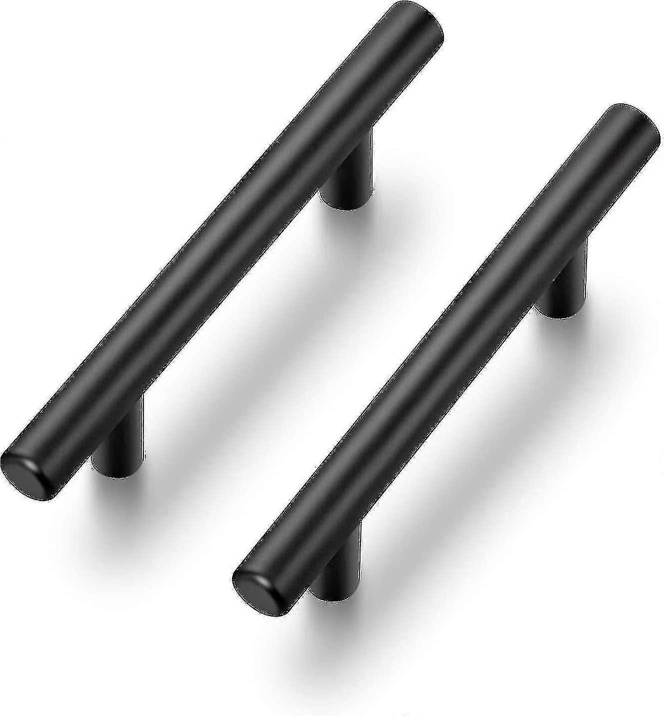 10 Pack Black Cupboard Handles Stainless Steel