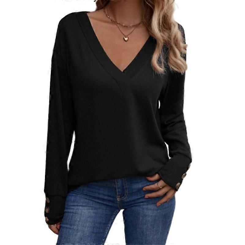 Dámská trička Tričko s výstřihem do V Rukáv Basic Tee