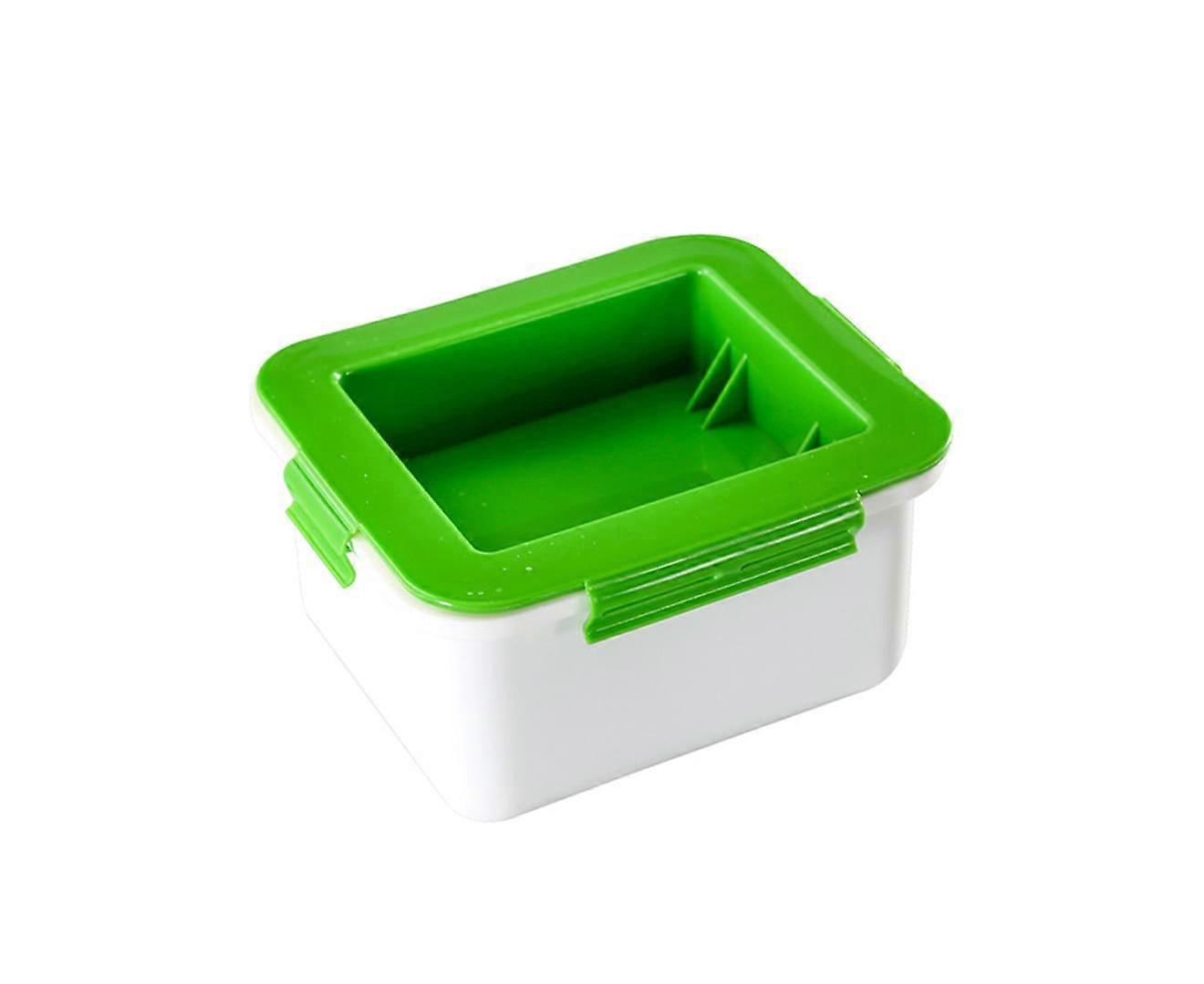 Kitchen Tools Tofu Drain Box Marinating Dish Water Filter Tofu Presser Drainer Water Removing Gadget-Green