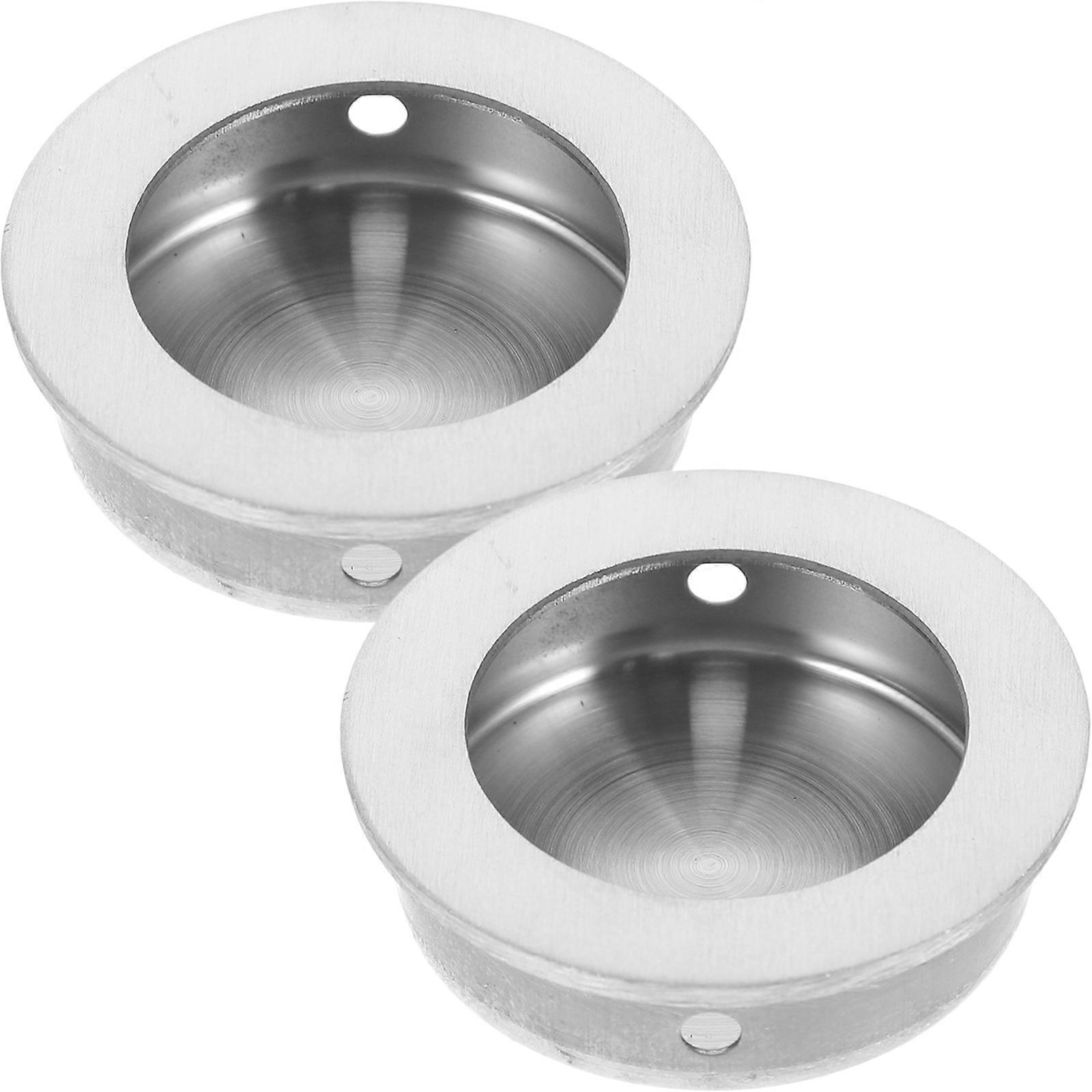 2Pcs Cabinet Door Handles Wardrobe Recessed Handle Drawer Handle Cupboard Pulls