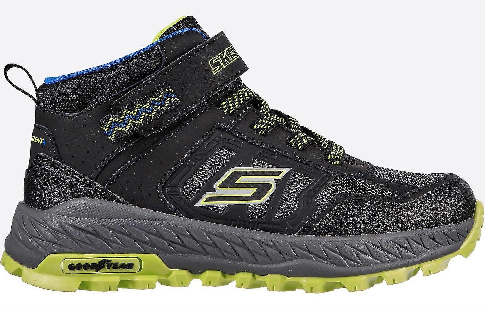 Skechers Fuse Tread Trekor MEMORY FOAM Boot Junior Black / Lime