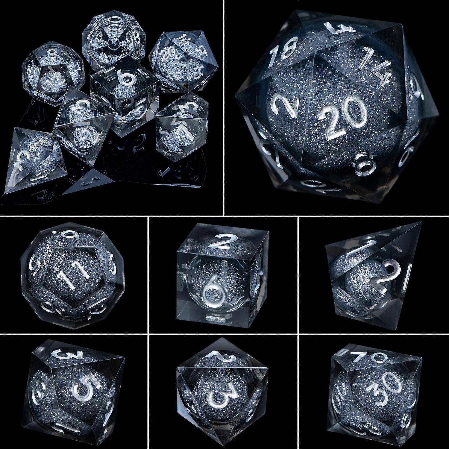 Dnd Red Ring Dice Set & Liquid Flow Eye D6 D And D Sharp Edge Dice For Rpg D20 Dungeon And Dragon Pathfinder Role Playing Games