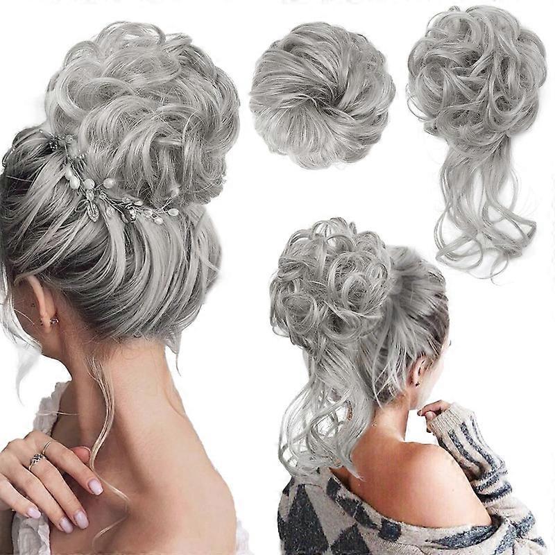 rozcuchaný drdol účes, 2 styly klasické rozcuchané updo elastické vlasy