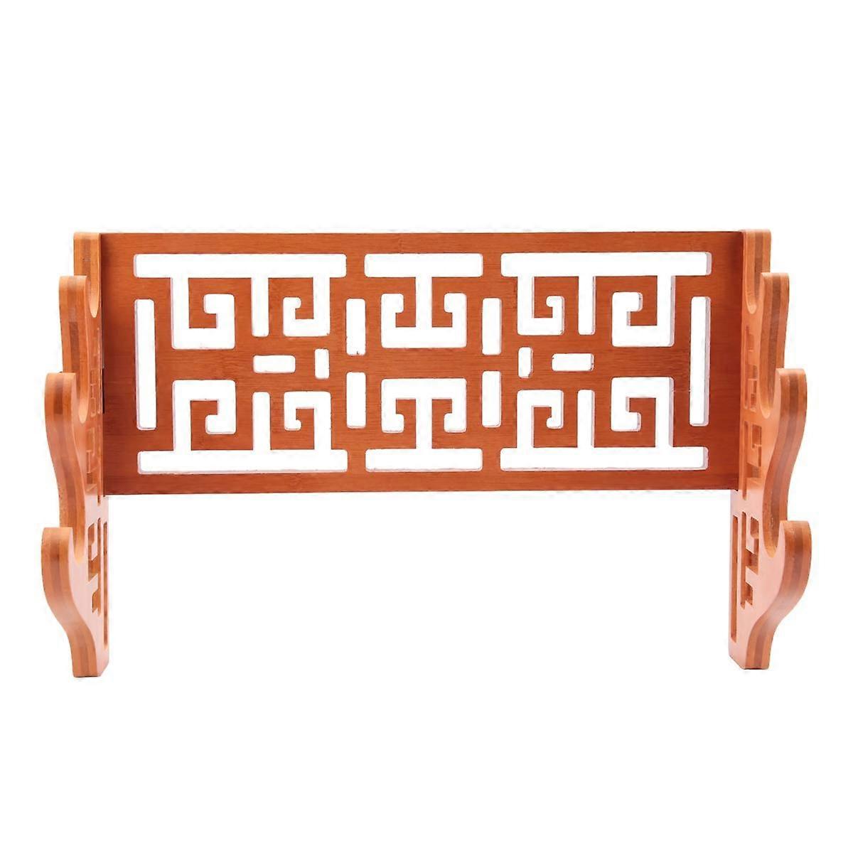 3 Tier Bamboo Sword Holder Wall Mount Display Stand Samurai Sword Rack Hanger for Katana Wakizashi