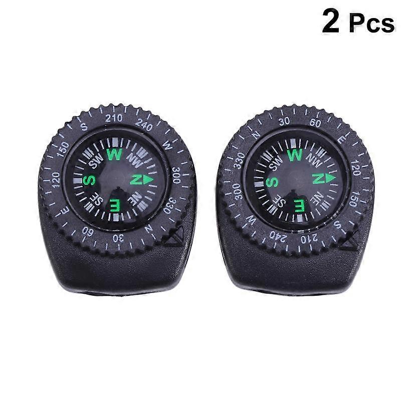 2 PCS Detachable Compass Waterproof Portable Compass Camping Compass Survival Tools for Watch