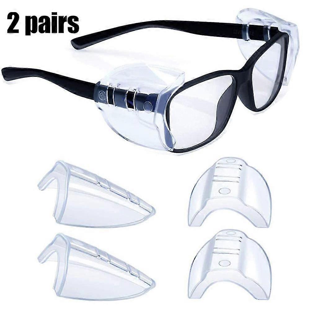 Safety Glasses Side Shields For Eye Glasses, Slip On Clear Eye Glasses Side Shields, Fits For Eyeglasses Bracket Width Is More Than 12mm
