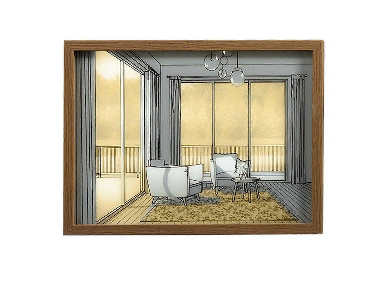 Light Up Picture Frame USB Powered LED Lighting Painting Home Decor Style 5