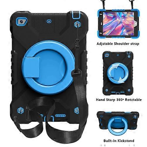 PC + Silicone Shockproof Combination Case with 360 Degree Rotating Holder/Handle/Shoulder Strap For iPad mini 5 / mini 4
