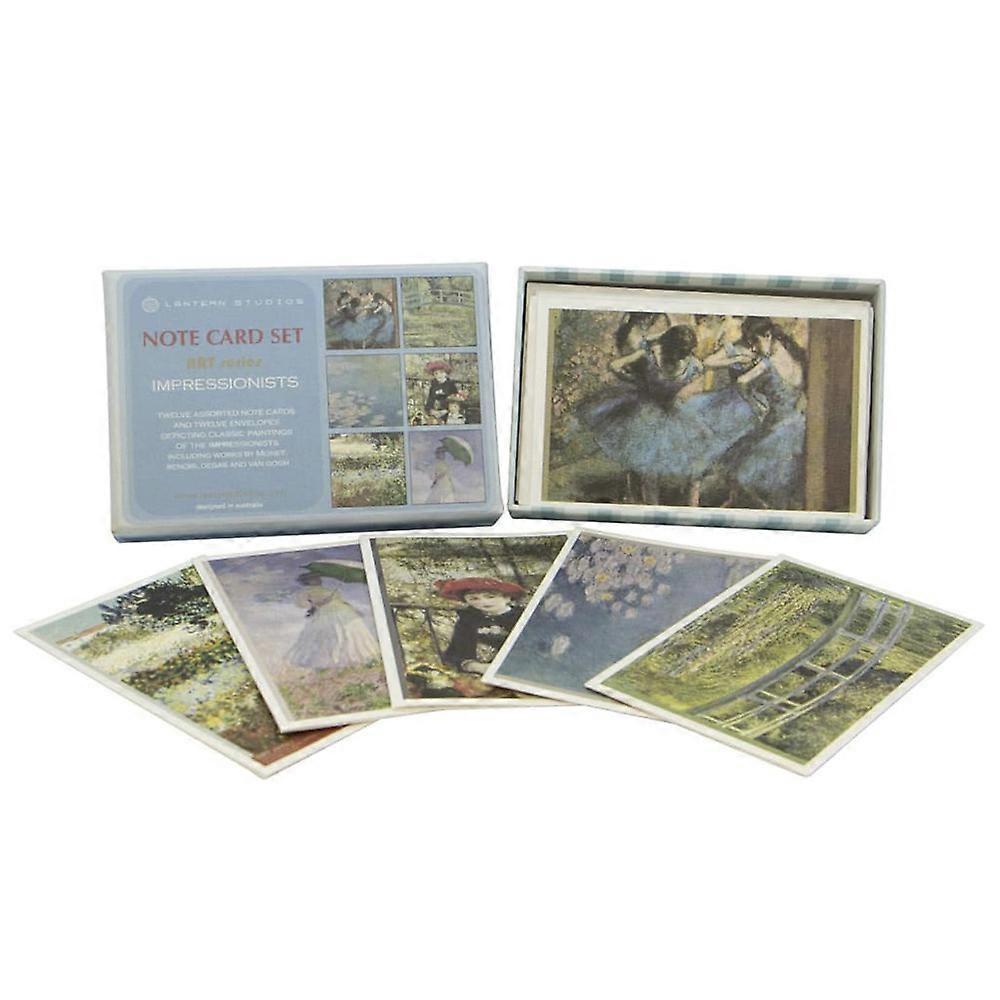 Lantern Studios Impressionists Note Card Set 12 Pieces High Quality Note Cards
